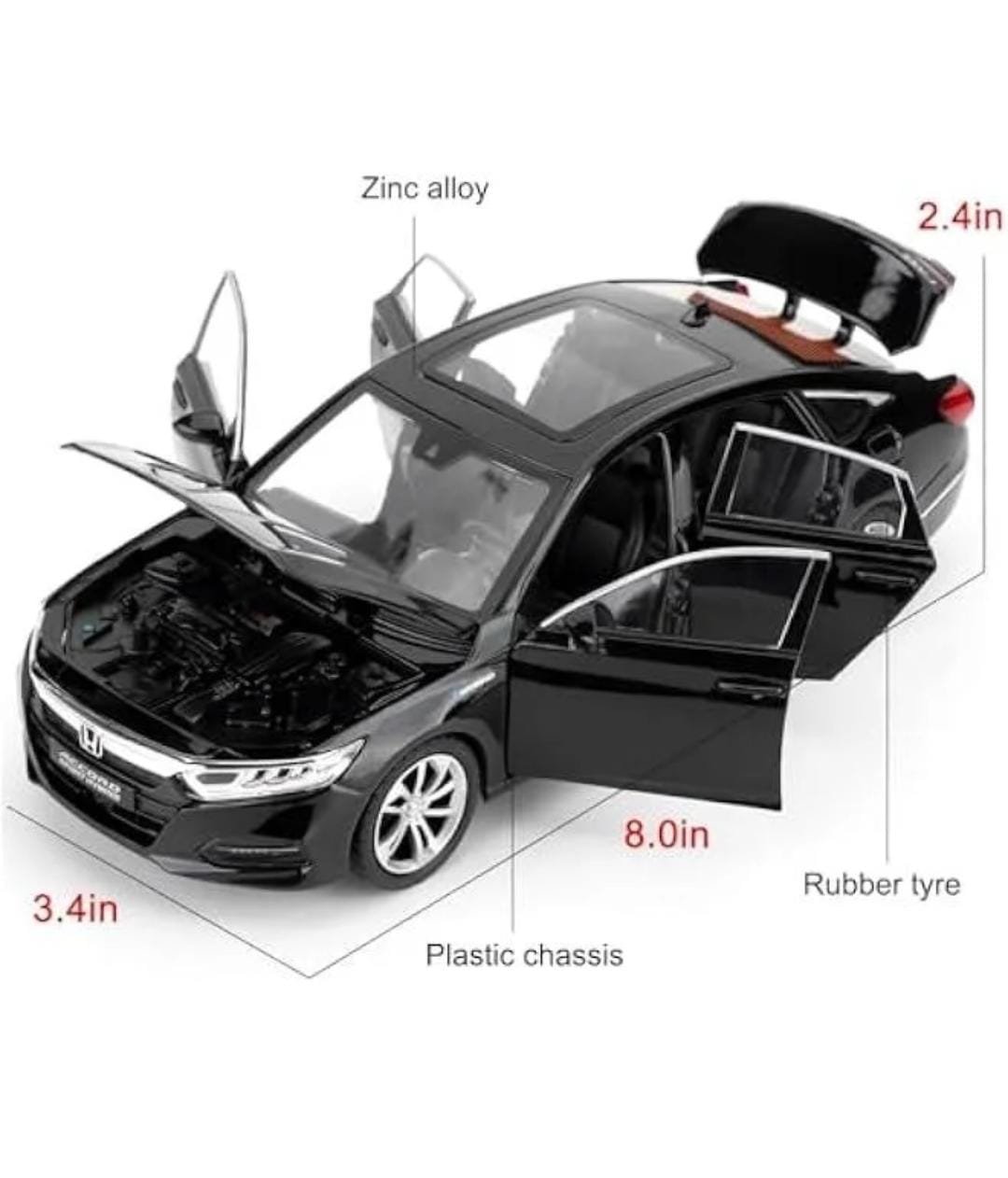 Honda Accord licences Die Cast 1:24 Red/Black - Image 7