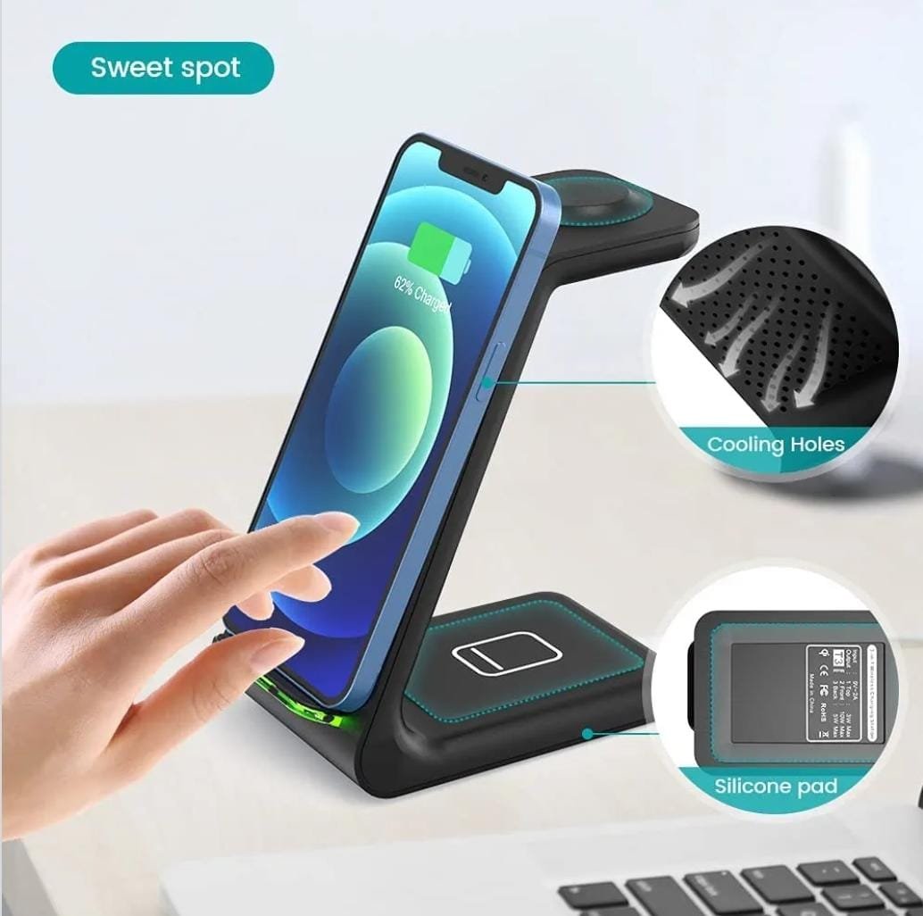 Wireless Charging Stand 3 In 1 15watt - Image 6