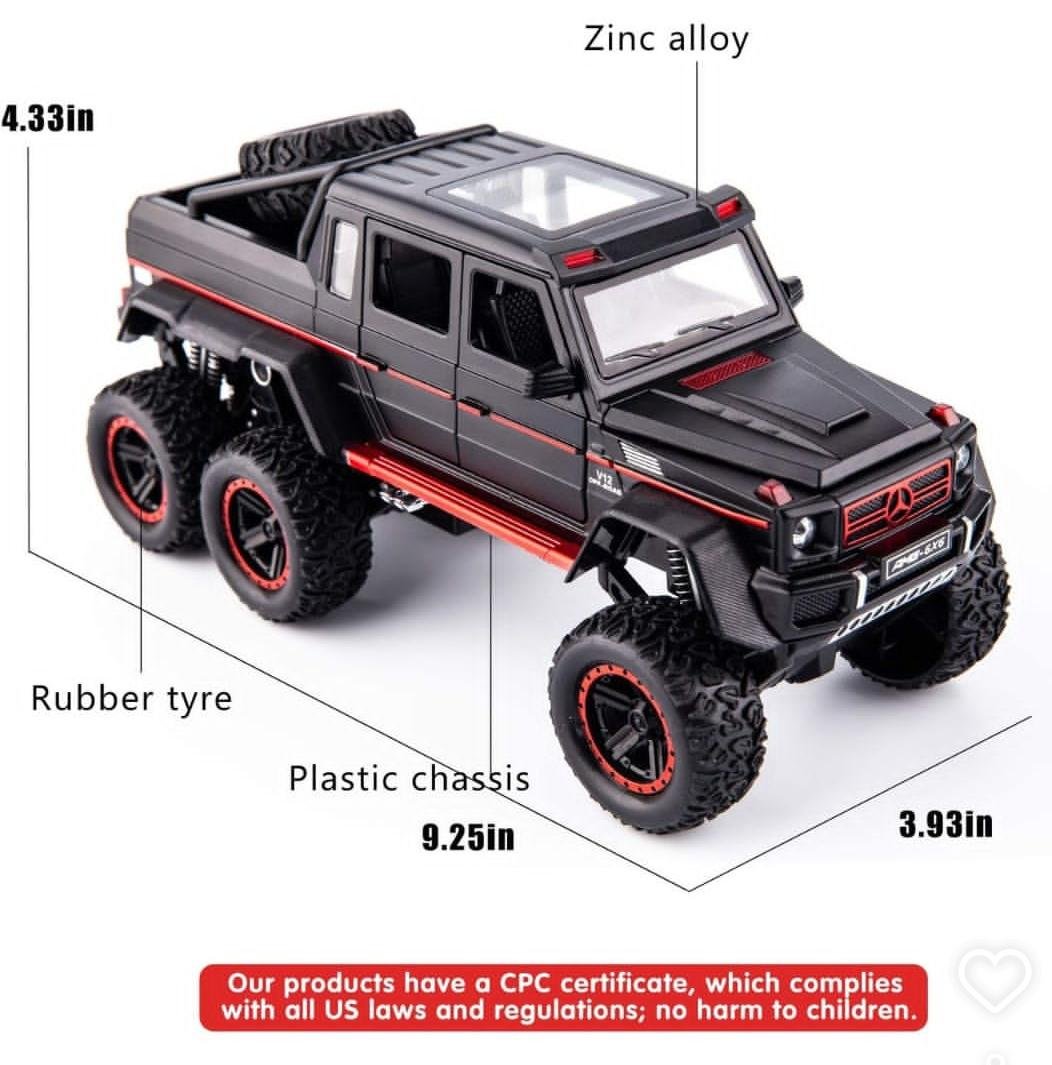 GLW 1:22 Scale Die-Cast of Mercedes Benz AMG 6x6 - Image 6